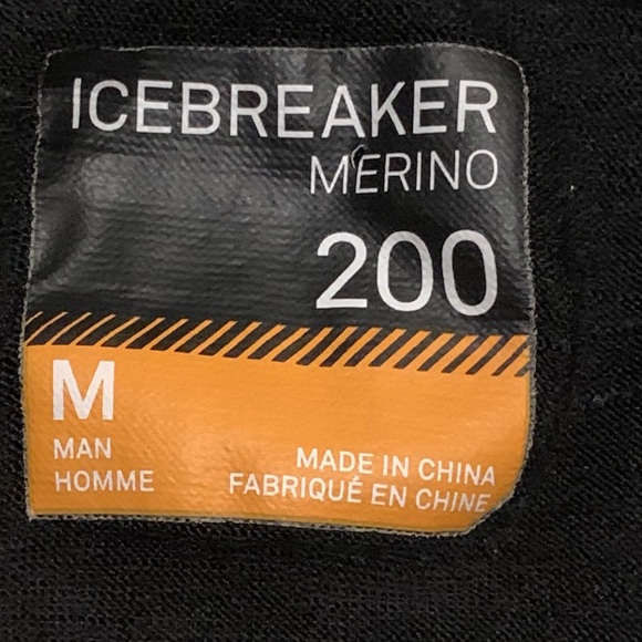 Icebreaker Men's Merino 200 Oasis Half Zip Thermal Long Sleeve Top Black Size M - Picture 7 of 15